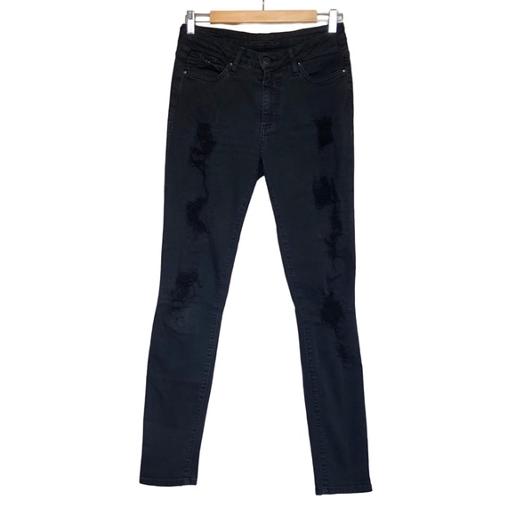 Robin's Jean Black Destroyed Skinny Jeans - Size 26 - Picture 1 of 13